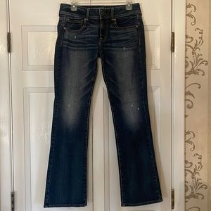 American Eagle Dark Wash Kick Boot Stretch Jeans
